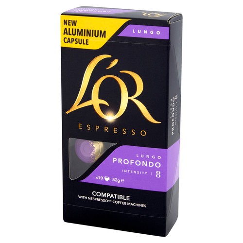 L'OR Lungo Profondo Coffee Pods x10 Intensity 8