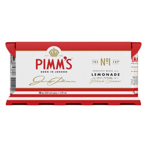 Pimm's No1 Cup & Lemonade Premix Liqueurs Ready to Drink