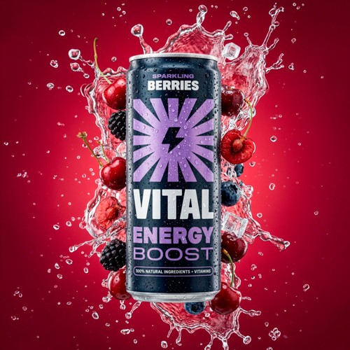 Vital Drinks Natural Energy Sparkling Berries