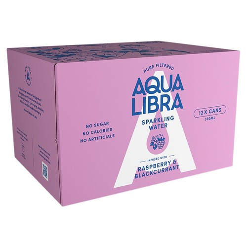 Aqua Libra Raspberry and Blackcurrant Infused Sparkling Water