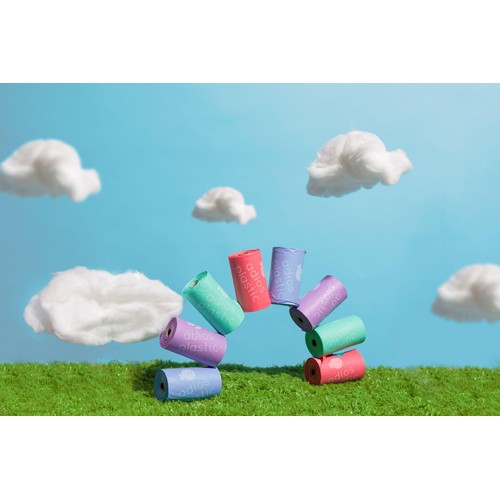 Adios Compostable Dog Poo Bags - Rainbow 