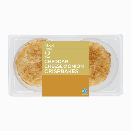 M&S 2 Cheddar Cheese & Onion Crispbakes