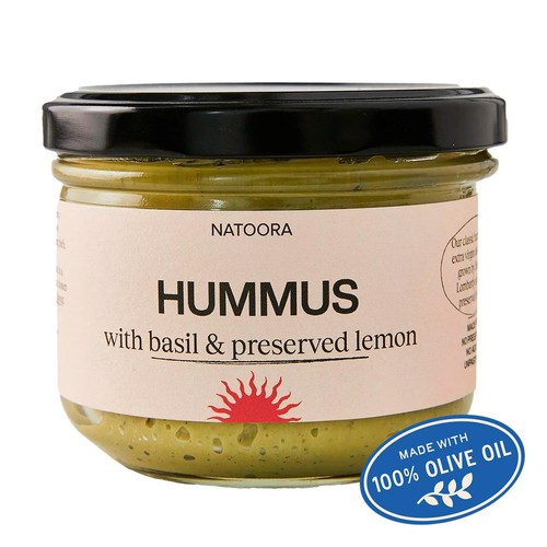 Natoora Hummus with Basil & Preserved Lemon