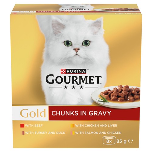 Gourmet Gold Chunks in Gravy Gravy Collection Wet Cat Food 