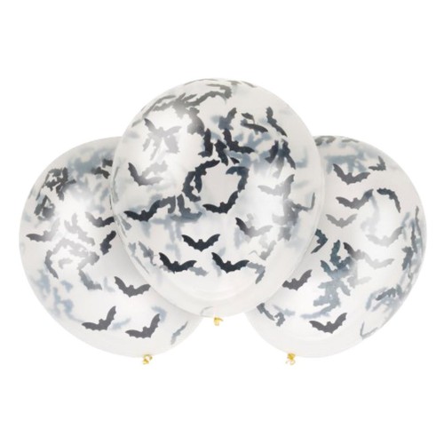 Halloween Bat Shaped Confetti Balloons