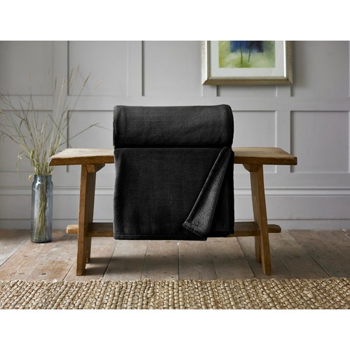 Deyongs Snuggle Touch Throw Extra Large, Carbon