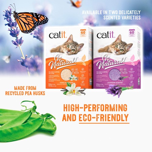 Catit Go Natural Pea Husk Litter, Lavender
