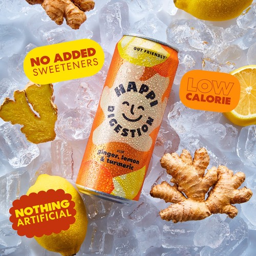 HAPPI Digest Ginger Turmeric and Lemon 4 Pack