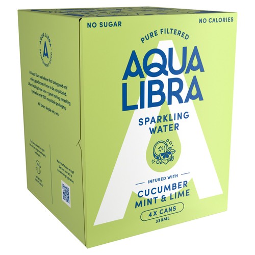 Aqua Libra Cucumber, Mint & Lime Infused Sparkling Water
