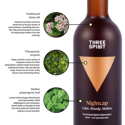 Three Spirit Nightcap Functional Non-Alcoholic Spirit Alternative