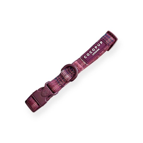 Cocopup Mulberry Plaid Dog Collar - Small