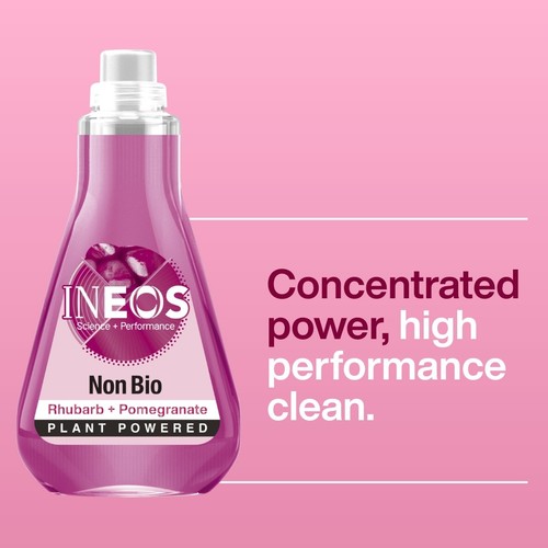INEOS Non Bio Laundry Liquid Detergent Rhubarb + Pomegranate 33 Washes 