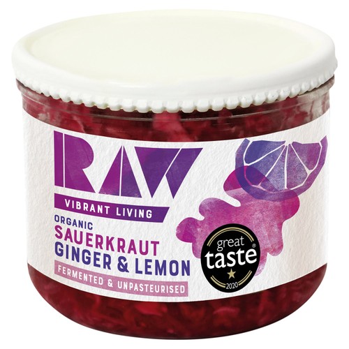 Raw Organic Fresh Ginger & Lemon Sauerkraut