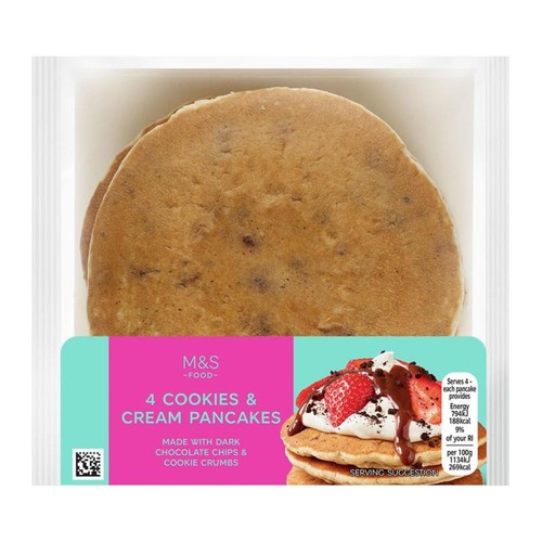 M&S 4 Cookies & Cream Pancakes