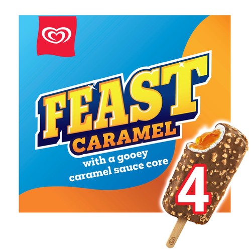 Feast Caramel Ice Cream Sticks