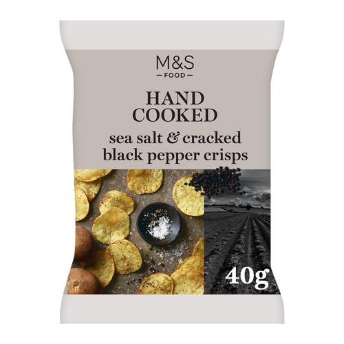 M&S Sea Salt & Cracked Black Pepper Crisps