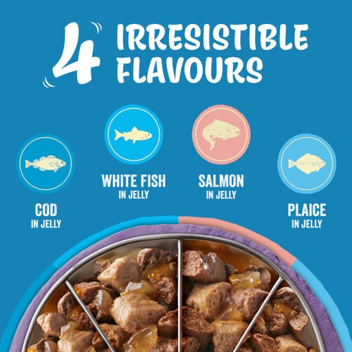 Felix Original Cat Food Senior 7+ Fish Selection in Jelly Wet Cat Food
