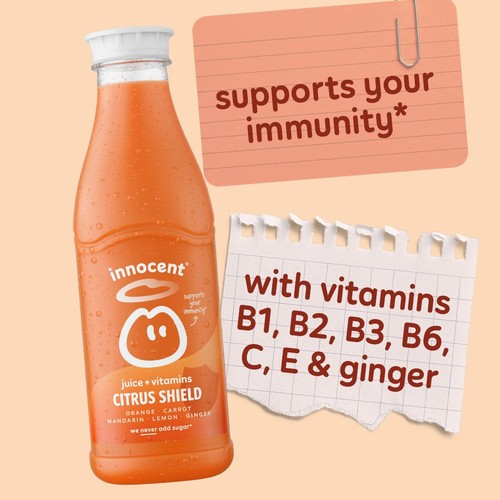 Innocent Plus Citrus Shield Orange & Carrot Juice with Vitamins