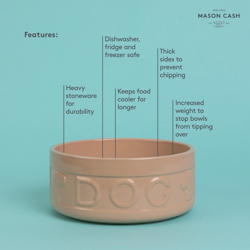 Mason Cash Lettered Dog Bowl 18cm