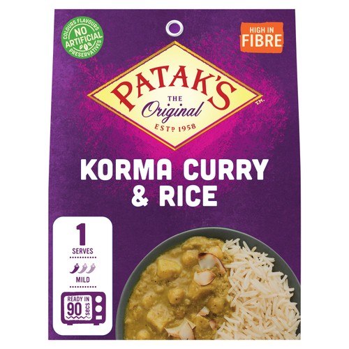Pataks Korma Curry & Rice
