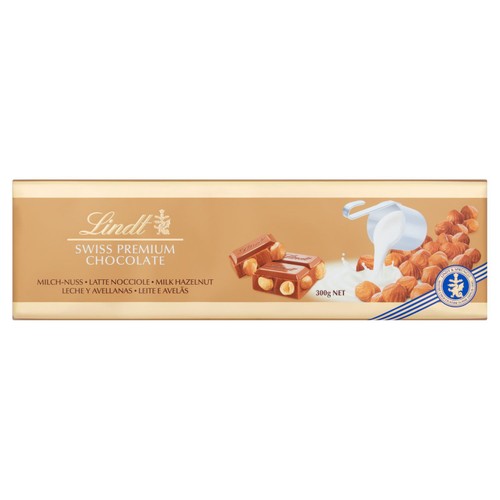 Lindt Gold Swiss Premium Milk Chocolate Hazelnut Bar
