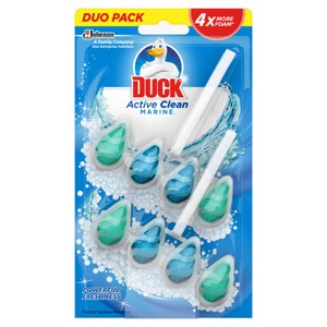 Duck Active Clean Toilet Rim Block Marine Duo Pack