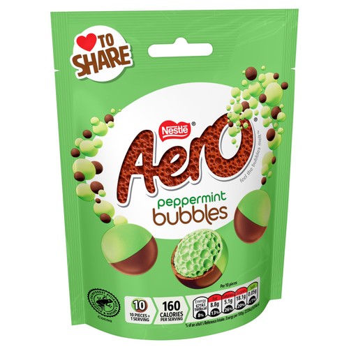 Aero Bubbles Peppermint Mint Chocolate Sharing Bag