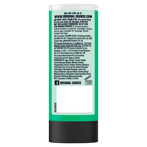Original Source Mint and Tea Tree Shower Gel Travel Size
