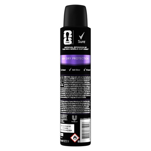 Sure Men Antiperspirant Deodorant Active Dry Aerosol