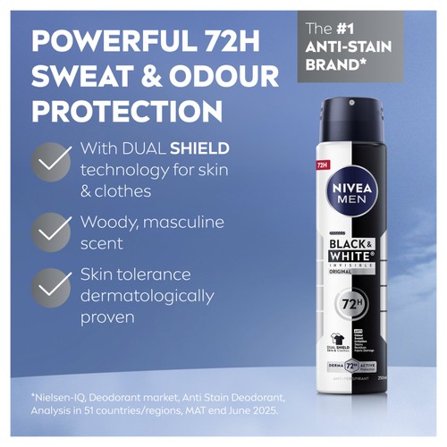 NIVEA MEN Black & White Original Anti-Perspirant Deodorant Spray