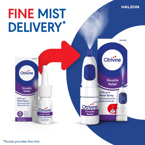 Otrivine Sinusitis Relief Decongestant Nasal Spray 0.1%