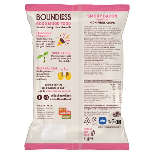 Boundless, Smoky Bacon Chips, Sharing Bag