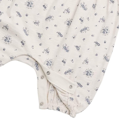 M&S Cotton Floral Romper, 6-9 Months, Cream