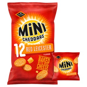 Jacob's Mini Cheddars Red Leicester Multipack Snacks 12x23g