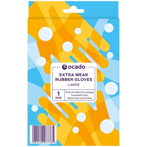 Ocado Extra Wear Household Rubber Gloves Large