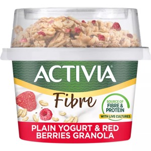 Activia Fibre Plain Yogurt & Red Berries Museli Breakfast Pot
