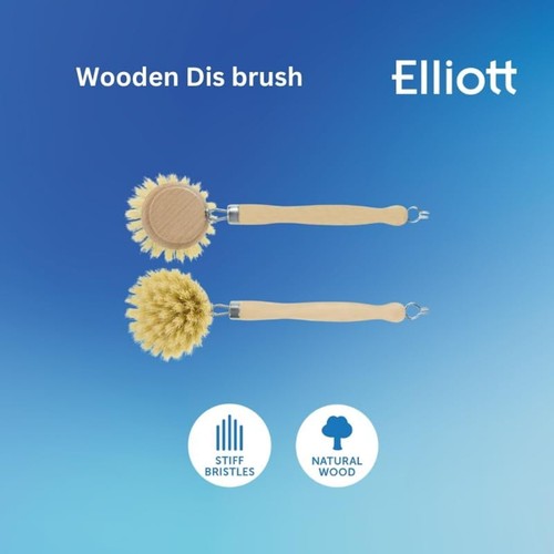Elliott's Wooden Dish Brush with Natural Tampico Fibres