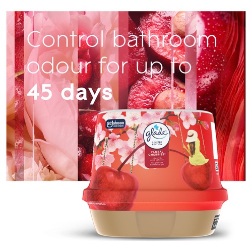 Glade Bathroom Gel Air Freshener Floral Cherries 180g