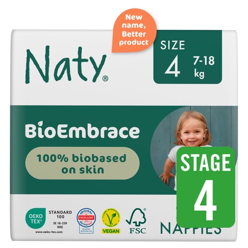 Naty BioEmbrace Nappies Size 4 (7-18kg)
