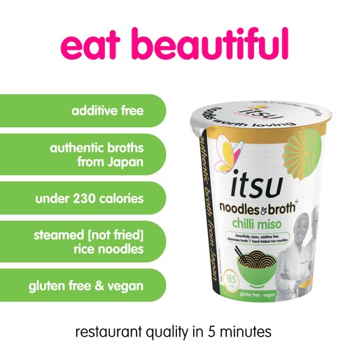 itsu chilli miso instant noodles & broth pot