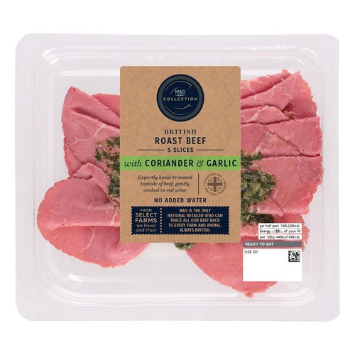 M&S Collection Sliced Roast Beef with Coriander & Garlic