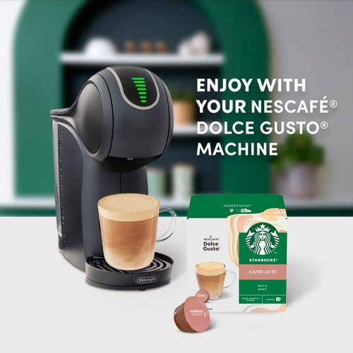 Starbucks Caffe Latte By Nescafe Dolce Gusto, Coffee Pods (12 Servings)