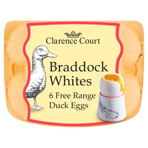Clarence Court Braddock White 6 Free Range Duck Eggs
