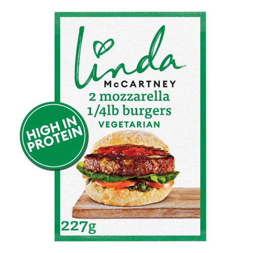 Linda McCartney 2 Mozzarella Burgers Frozen