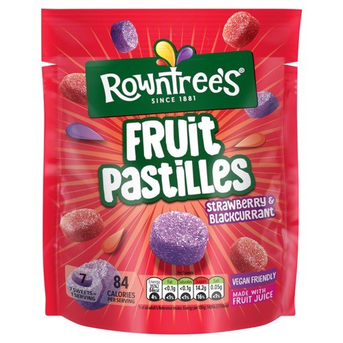 Rowntree's Fruit Pastilles Strawberry & Blackcurrant Sweets Sharing Bag