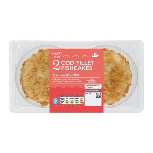 M&S 2 Cod Fillet Fishcakes
