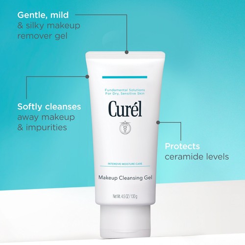 Curel Makeup Cleansing Gel for Dry, Sensitive Skin