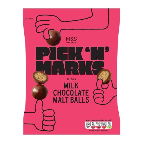 M&S Pick 'n' Marks Milk Chocolate Malt Balls