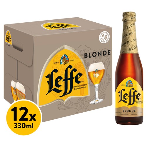 Leffe Blonde Belgian Lager Beer Bottles