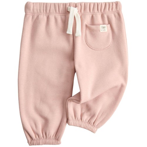 M&S Tommy Fleece Lined Joggers, 12-18 M, Pink